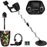 UISEBRT Metalldetektor Kit für Erwachsene und Kinder,Profi-Detektor Höhenverstellbar 78-107cm,Leichter Metalldetektor Kit mit Verstellbarem Vorbau, Suchspule, DISC & All Metall 2 Modi