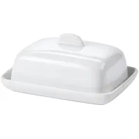 Excellent Houseware Butterdose Aus Keramik, Klein, weiß