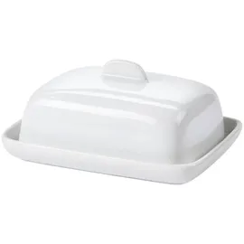 Excellent Houseware Butterdose Aus Keramik, Klein, weiß