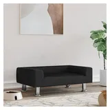 vidaXL Hundekorb Hundebett Schwarz 70x45x26,5 cm Samt Körbchen Hundesofa schwarz
