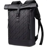 Yooler Rolltop Rucksack Herren, 31L Groß Rucksack Wasserdicht, Rucksack Damen mit Laptopfach, Reiserucksack Geschäftspaket für Schule Fahrradfahren Freizeit Business Sport, Schwarz