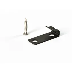 NATURinFORM Anfangs-/Endklammer Edelstahl, inkl. Schrauben 4,2x20 mm, schwarz, 10 Stück/VE