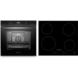 Respekta Backofenset ASET7004295l ca. 59,5/59,5/56,5 cm Schwarz