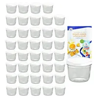 Mambocat 40er Set Sturzglas 230 ml mit weißem Deckel
