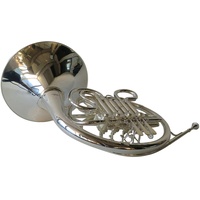 SYMPHONIE WESTERWALD® Waldhorn/Doppelhorn/French Horn in Bb/F, echt versilbert, inkl. Luxus-Hartschalenkoffer und Zubehör, Neu