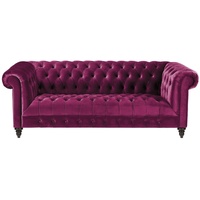 JVmoebel Chesterfield-Sofa Pinker Dreisitzer Chesterfield Designer Möbel Luxus Neu, Made in Europe lila