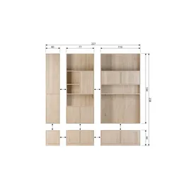 vtwonen Buffet Modulair 199 x 77 cm BEIGE