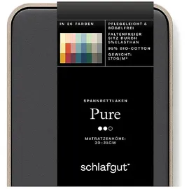 schlafgut Pure Baumwolle 180 x 200 - 200 x 220 cm grey deep
