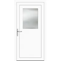 RC2 Nebeneingangstür Aluminium "HEDWIG" 69 mm Weiß RAL 9016 beidseitig innen öffnend DIN links