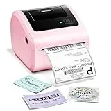 Phomemo Bluetooth Etikettendrucker DHL, D450BT Versandetiketten Drucker, Thermodrucker 4X6, Labeldrucker Kompatibel mit Amazon, DHL, Vinted, Etsy, UPS, FedEx, DPD, Rosa