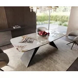 DeLife Edge 200 x 77 x 100 cm Keramik Minas Melange Weiß-Beige
