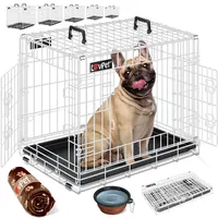 Lovpet LOVPET® Hundekäfig klappbar Hundetransportkäfig Inkl. Fleecedecke + Napf