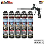 Brunnenschaum 5 x 750ml Bauschaum 1x Teflon Pistole Montageschaum Pistolenschaum