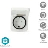 Nedis Smart-Home-Steckdose IP44 Grau/Weiß 1 St.
