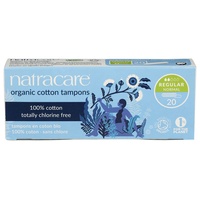Natracare Organic Non Applicator Tampons Regular 20 Per Pack