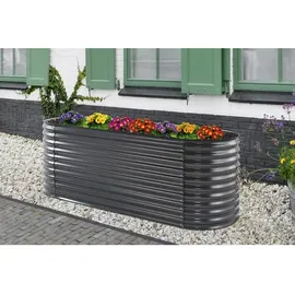 Floraworld Hochbeet Silo oval 240 x 80 x 82 cm Anthrazit
