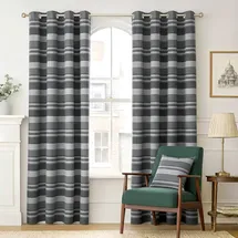 Homescapes Ösenvorhang Morocco blickdicht 2er-Set, 137/137 cm