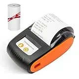 SHUAIGUO Tragbarer Bondrucker, 58 mm Mini-Thermodruck, kabelloser BT-USB-Mobildrucker mit 2-Zoll-Thermopapierrolle, kompatibel mit Android/iOS/Windows-System für kleine Unternehmen, Restaurants,