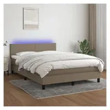 vidaXL Boxspringbett 140 x 200 cm Taupe