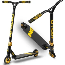 Apollo Stunt Scooter Freestyle Kickscooter Kinderroller, Trick Roller Hawk - schwarz/gold