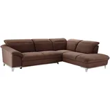 Mivano Livetastic Ecksofa mit Schlaffunktion, Kopfteilverstellung und Ottomane rechts, L-Form, 293x232 cm, Made in EU, Schlafen auf Sitzhöhe, Wohnzimmer, Sofas / Couches, Wohnlandschaften, Ecksofas