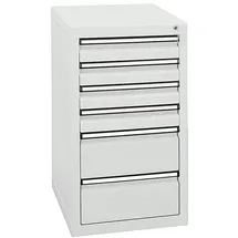 stumpf metall Stumpf Schubladenschrank Serie STS 410, 6 Schubladen lichtgrau (4x100, 2x200mm)