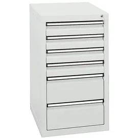 stumpf metall Stumpf Schubladenschrank Serie STS 410, 6 Schubladen lichtgrau (4x100, 2x200mm)