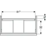 Geberit iCon Unterschrank für WT, 2 Schubl.