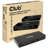 Club 3D KVM Switch/Dock DisplayPort/HDMI 4K60Hz für 2 USB Typ-C Eingänge