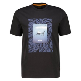 Boss T-Shirt »Te_Tucan«, mit großem Aufdruck, schwarz