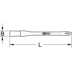Staubpinsel mit Schutzisolierung, gerade, 180mm