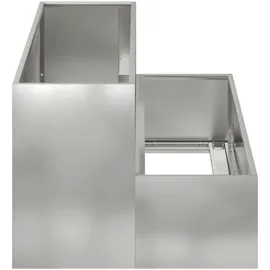 vidaXL Pflanzkasten mit 2 Etagen 100 x 60 x 45 cm Silber