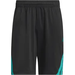 adidas Legends 3-Streifen Basketballshorts Herren JX8901 - black/pure teal XXL/7"