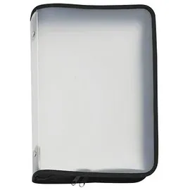 FolderSys Reißverschlussbeutel A4 transparent/schwarz 0,5 mm, 1 St.