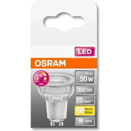 Osram HOMELIGHTING 4058075433366 LED EEK F (A - LED-Strahler STAR+ GLOWdim GU10 4,6 W, 350 lm, 1800 = 2700 K