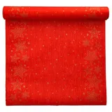 Papstar Tischläufer Christmas Shine 88657 rot 40,0 cm x 3,0 m