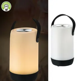 Cepewa LED Leuchte Touchfunktion H19cm weiß Outdoor IP44 H19cm Henkellampe Gartenlampe