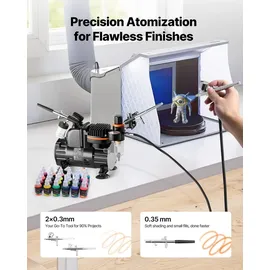 Vevor Airbrush Set 3 St. 0,3/0,3/0,35 mm