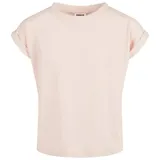 URBAN CLASSICS Girls Organic Extended Shoulder Tee - Pink - 122/128