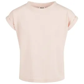 URBAN CLASSICS Girls Organic Extended Shoulder Tee - Pink - 122/128