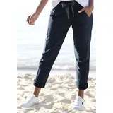 ELBSAND Sweathose »Brinja« mit Logoprint am Bund und Taschen, Jogginghose, Relaxhose, Gr. XL (42) N-Gr, marine, , 79028160-XL N-Gr
