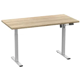 VCM Schreibtisch Lona Sonoma-Eiche / Silber