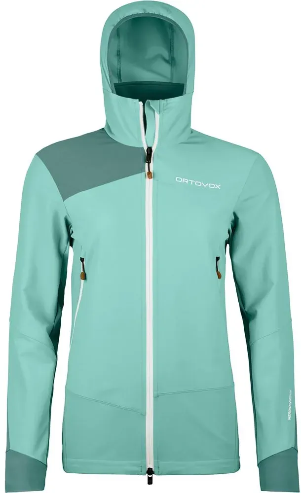 Ortovox Pala Hooded Jacket Women - Softshelljacke - aquatic ice - XS