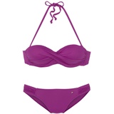 s.Oliver Bügel-Bandeau-Bikini Damen fuchsia, Gr.42 Cup D,