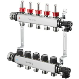 OVENTROP Multidis SF Edelstahl-Verteiler 1 für 8 Heizkreise, 0-5 l/min