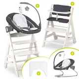 hauck Beta Plus White 5-tlg. Newborn Set - Hochstuhl + 2in1 in weiss,grau | Gr.: onesize