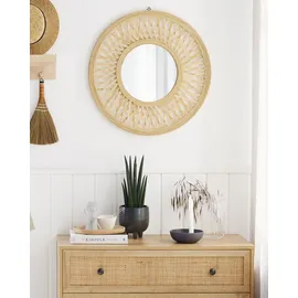Beliani Wandspiegel Bacata 60 x 60 cm Braun