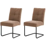 Woodford Schwingstuhl im 2er Set Tabby , braun , Maße (cm): B: 50 H: 91 T: 49.0