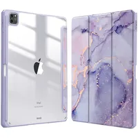 Fintie Hybrid Hülle für iPad Pro 12.9 (6. Generation)/ iPad Pro 12.9 2021/2020/2018 Lila Marmor