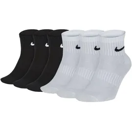 Nike Everyday Lightweight No-Show-Socken 6er Pack Schwarz/Weiß 38-42